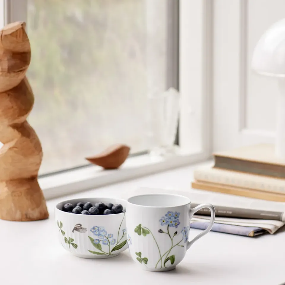 Kähler Hammershøi summer mug 33 cl, Forget me not Multi Clearance