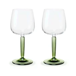 Kähler Hammershøi white wine glass 35 cl 2-pack, Clear- Green Online