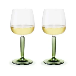 Kähler Hammershøi white wine glass 35 cl 2-pack, Clear- Green Online