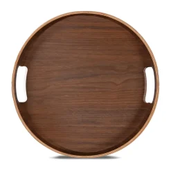 Sagaform Hanna round tray Ø35 cm, Dark Brown Hot