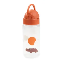 Done by deer Happy Clouds bottle with straw, Papaya Red Best