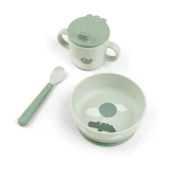 Done by deer Happy Clouds foodie first meal set 3 pieces, Green Online