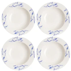 Scandi Living Havspil deep plate 23 cm 4-pack, -white Blue Best