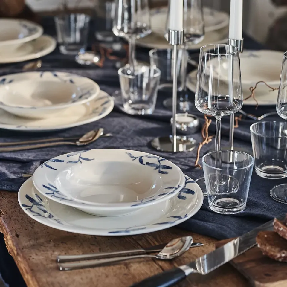 Scandi Living Havspil deep plate 23 cm 4-pack, -white Blue Best