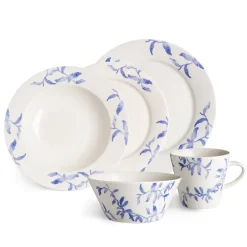 Scandi Living Havspil deep plate 23 cm 4-pack, -white Blue Best