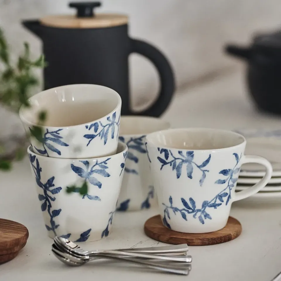 Scandi Living Havspil mug 30 cl 4-pack, blue-white BlueWhite Clearance