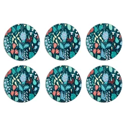 Opto Design Herbarium coaster 6-pack, blue BlueRed New