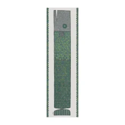 Ekelund Linneväveri Herringbone runner 35x120 cm, Blue-green GreenBlue Outlet