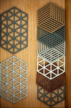Zone Denmark Hexagon trivet, Olive Taupe Green Outlet