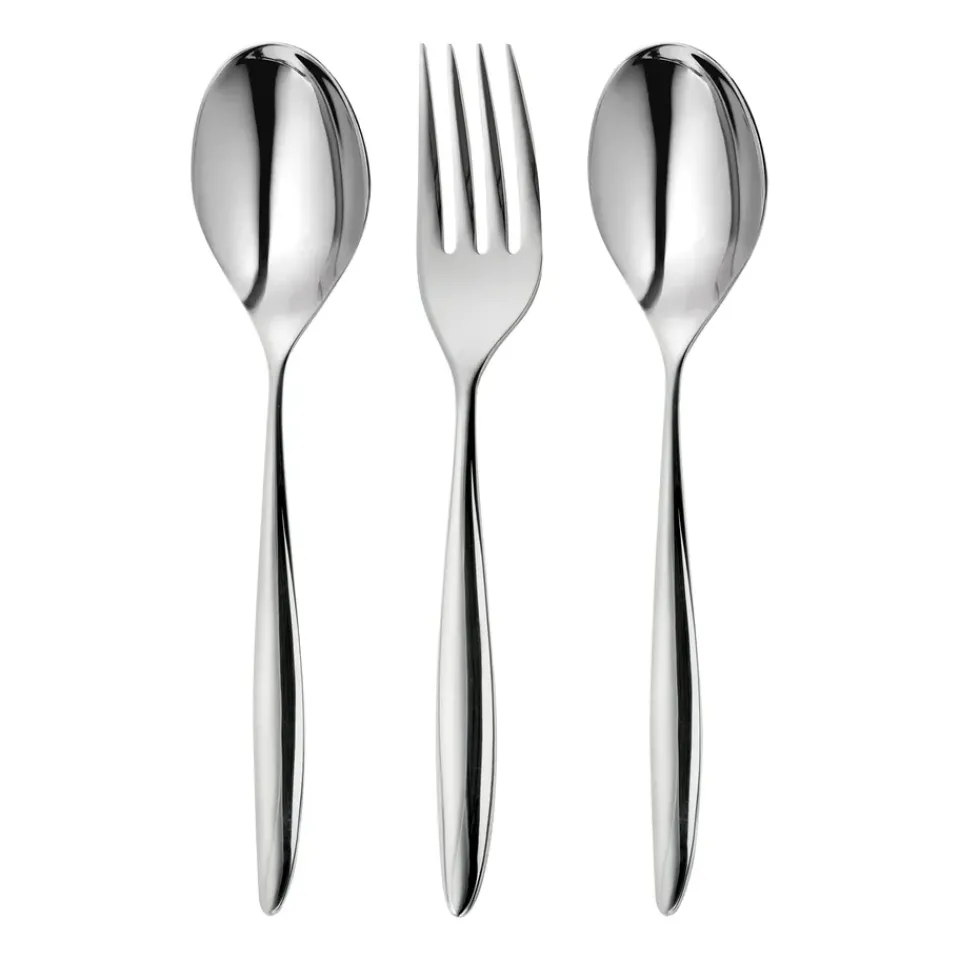 Robert Welch Hidcote Bright serving cutlery 3 pieces, Stainless steel Silver-coloured
