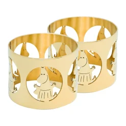 Hilke Collection Hilke X Moomin napkin rings Moominmamma 2-pack, Brass Gold-coloured Hot