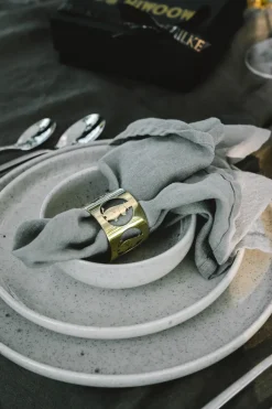 Hilke Collection Hilke X Moomin napkin rings Moominpappa 2-pack, Nickel-plated brass Gold-coloured Sale