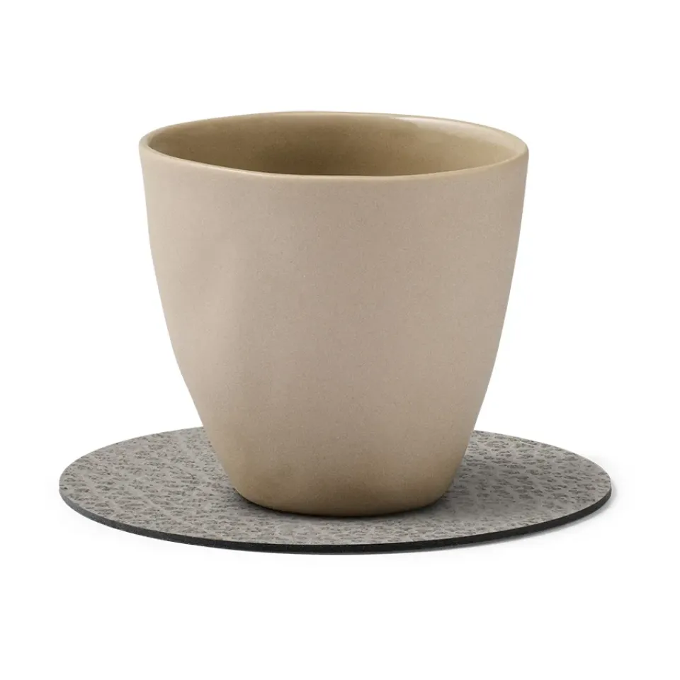 LIND DNA Hippo coaster circle, anthracite Grey