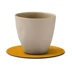 LIND DNA Hippo coaster circle, curry YellowOrange Online