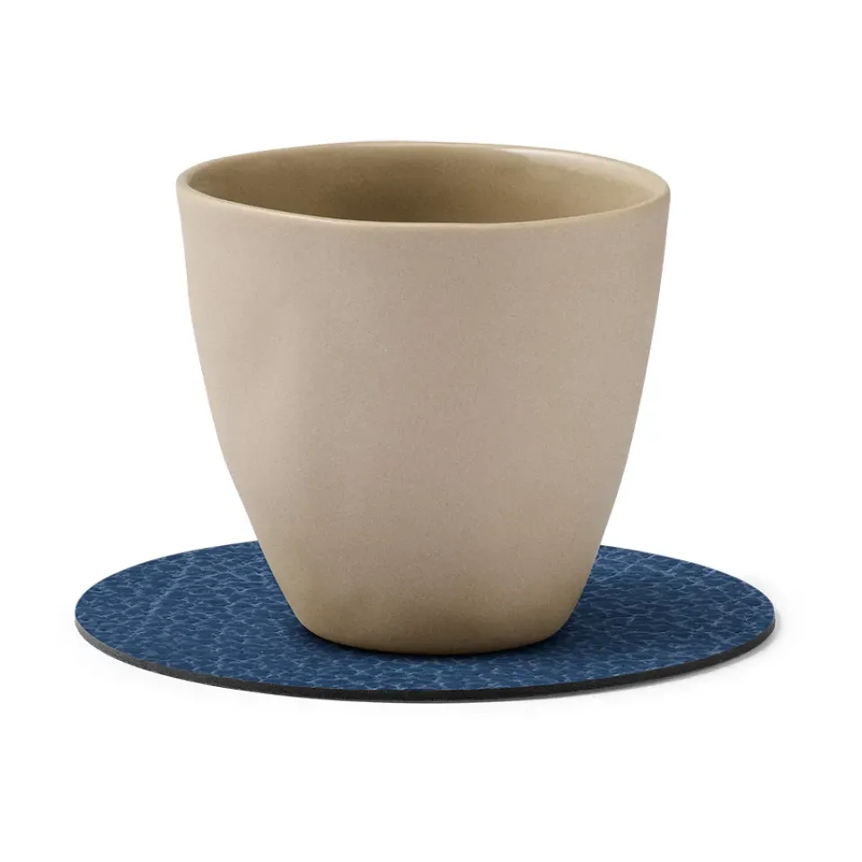 LIND DNA Hippo coaster circle, marine Blue Outlet