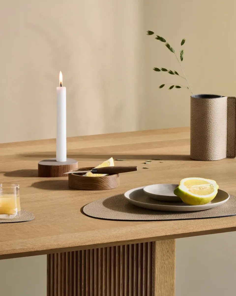 LIND DNA Hippo placemat curve M, Sand Beige Discount