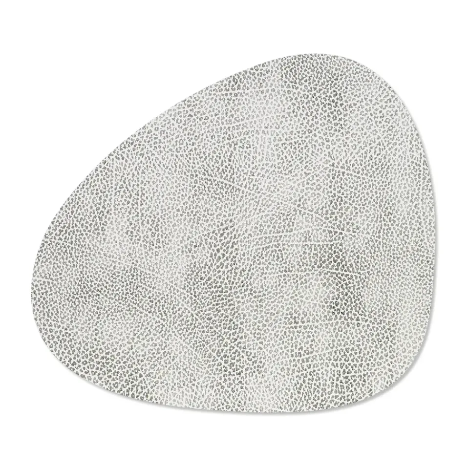 LIND DNA Hippo placemat curve M, White- Grey Sale