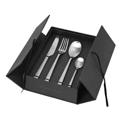 Broste Copenhagen Hune cutlery 16 pcs, Brushed satin Silver-coloured Best