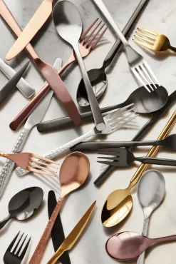 Broste Copenhagen Hune cutlery 16 pcs, Brushed satin Silver-coloured Best