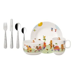 Villeroy & Boch Hungry as a Bear children's dinnerware and cutlery, 7 pieces Multi Outlet