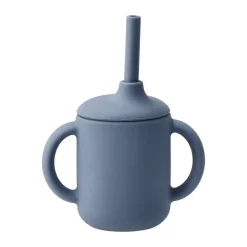Scandi Living Idun mug with silicone straw 120 ml, Blue Discount