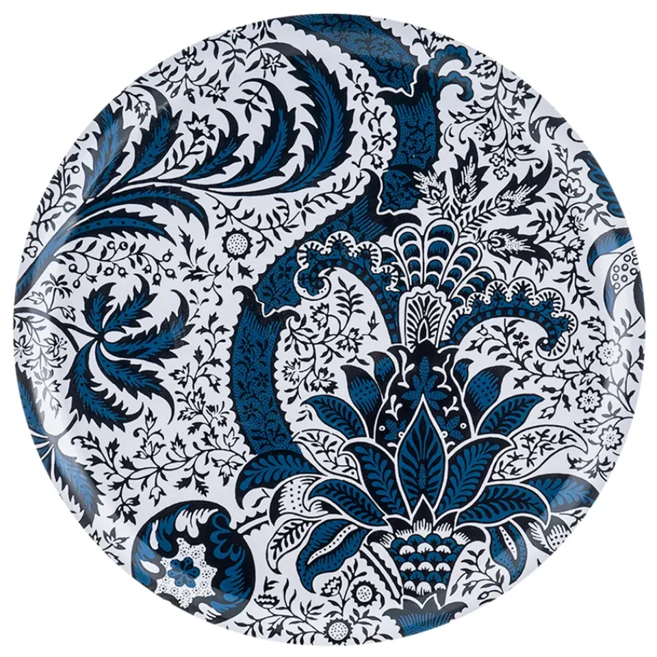 Åry Home Indian Indigo tray, Ø 38 cm Blue