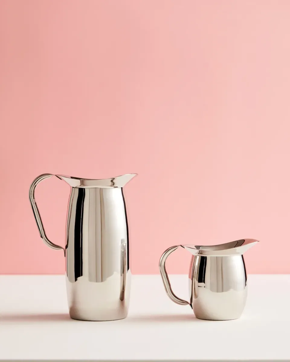 HAY Indian Steel Pitcher pot, Tall 0.92 L Silver-coloured Best