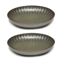 Serax Inku high plate M Ø21 cm 2-pack, Green New