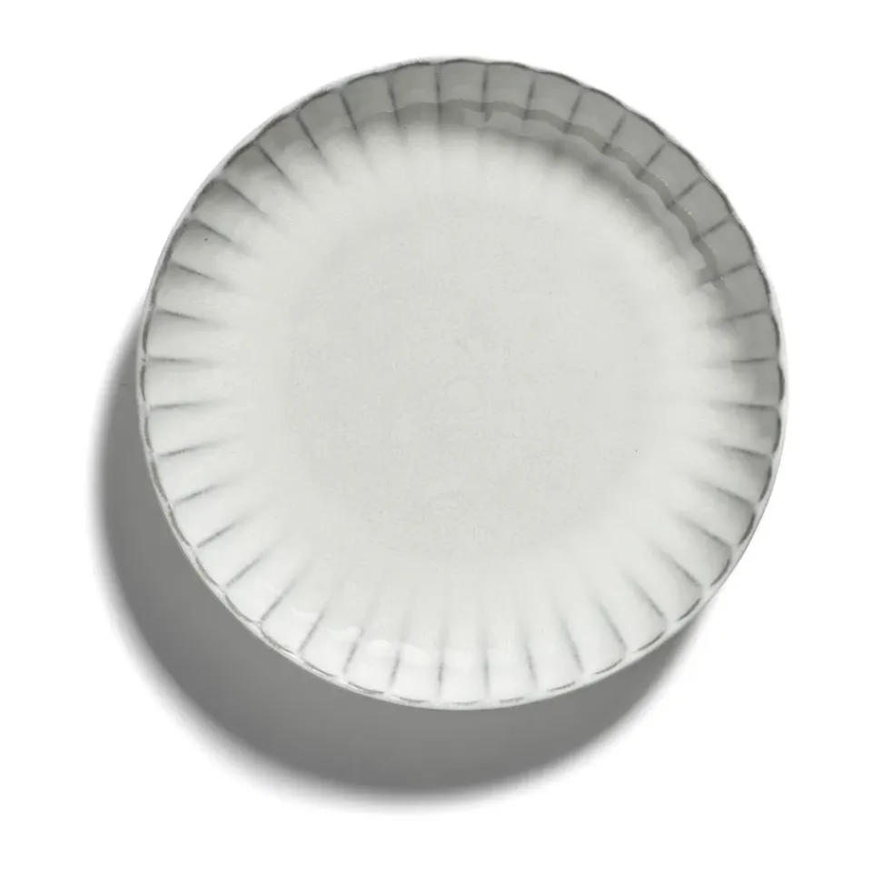 Serax Inku high plate M Ø21 cm 2-pack, White
