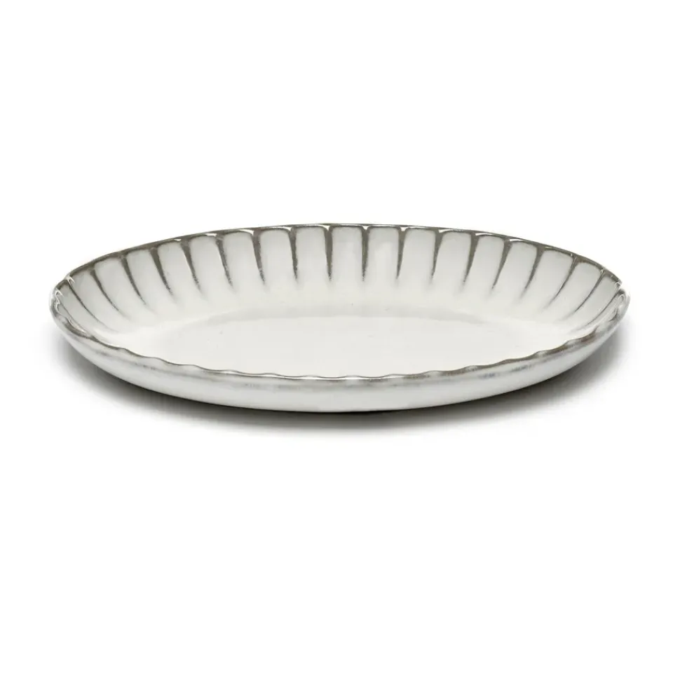 Serax Inku oval serving bowl M 15.4x22 cm, White Clearance