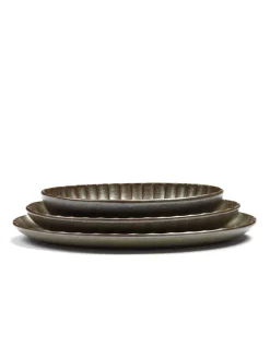 Serax Inku oval serving bowl S 13x19 cm, Green Outlet