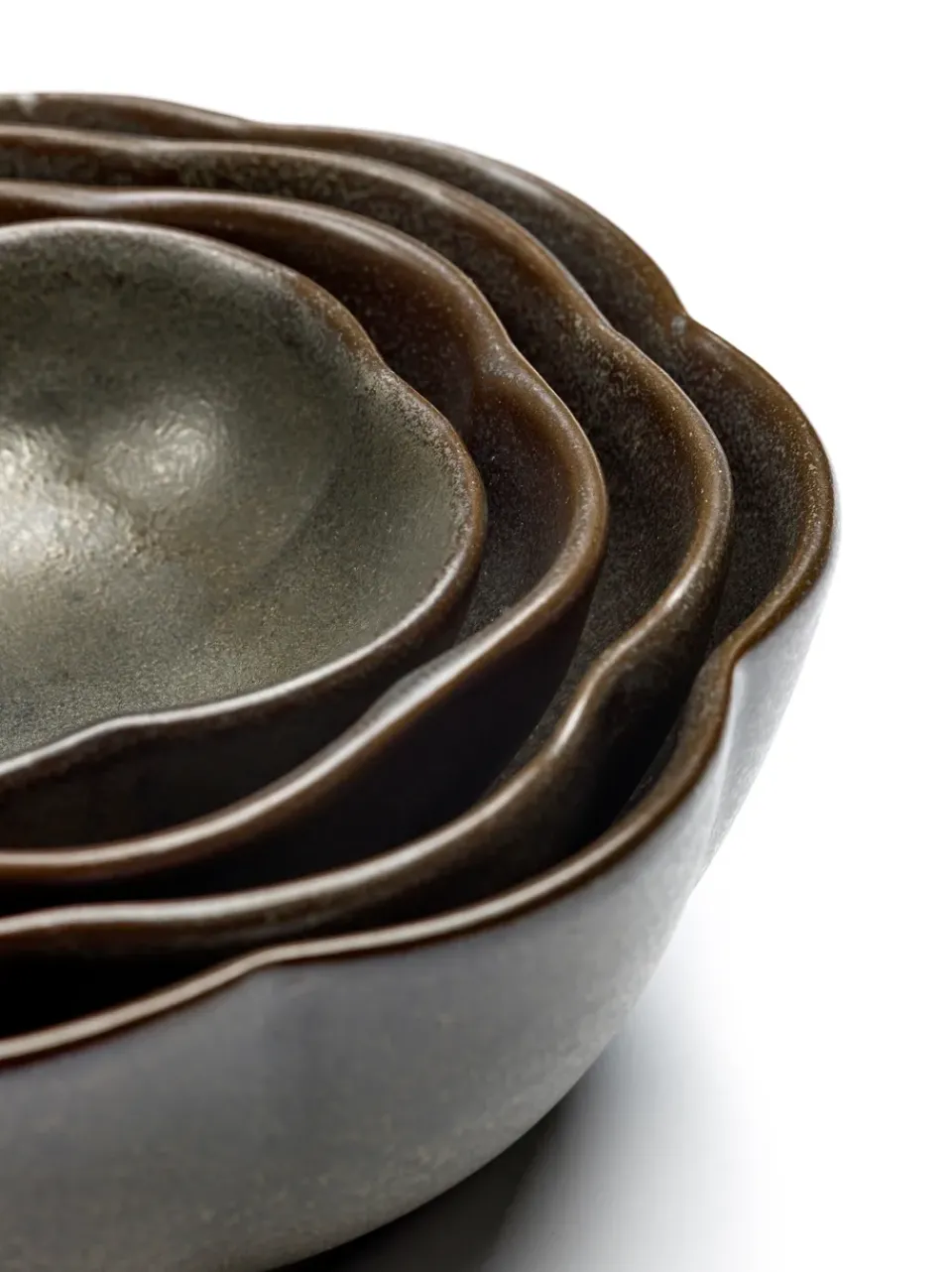 Serax Inku ridged bowl S 9 cm, Green Clearance