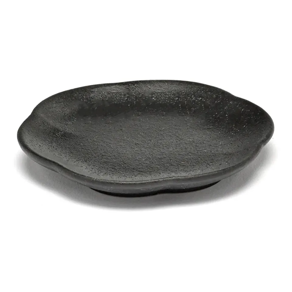 Serax Inku ridged plate S 8.9 cm, Black Clearance