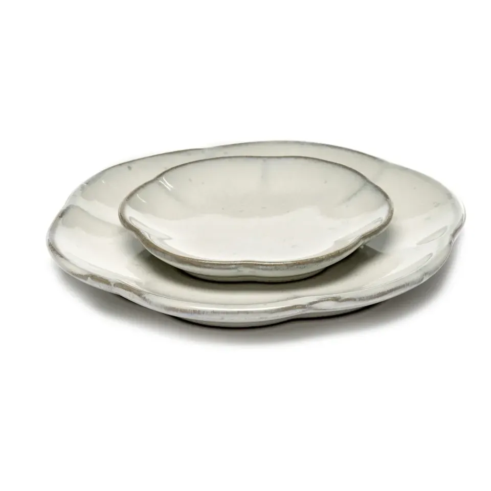 Serax Inku ridged plate S 8.9 cm, White