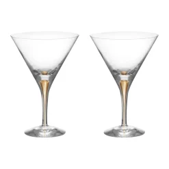 Orrefors Intermezzo martini glass 25 cl 2-pack, Gold Transparent Hot
