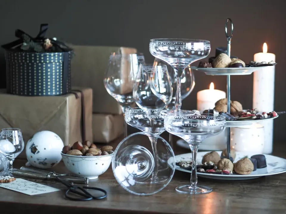 Wik & Walsøe Julemorgen champagne glass, 20 cl Transparent Discount