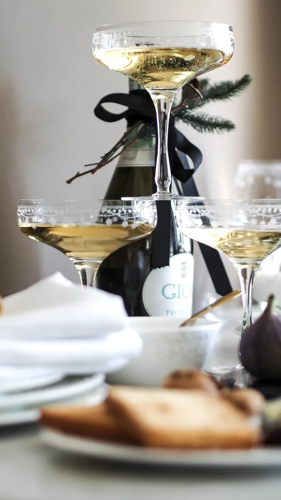 Wik & Walsøe Julemorgen champagne glass, 20 cl Transparent Discount