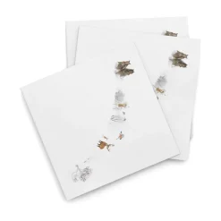 Wik & Walsøe Julemorgen napkin 40x40 cm 20-pack, Story White Hot