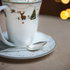 Wik & Walsøe Julemorgen saucer to 30 cl cup, white MultiWhite Clearance