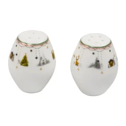Wik & Walsøe Julemorgen Story salt & pepper shaker 2 pieces, White Multi Hot