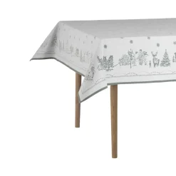 Wik & Walsøe Julemorgen tablecloth, White-green, 140x340 cm WhiteGreen Clearance