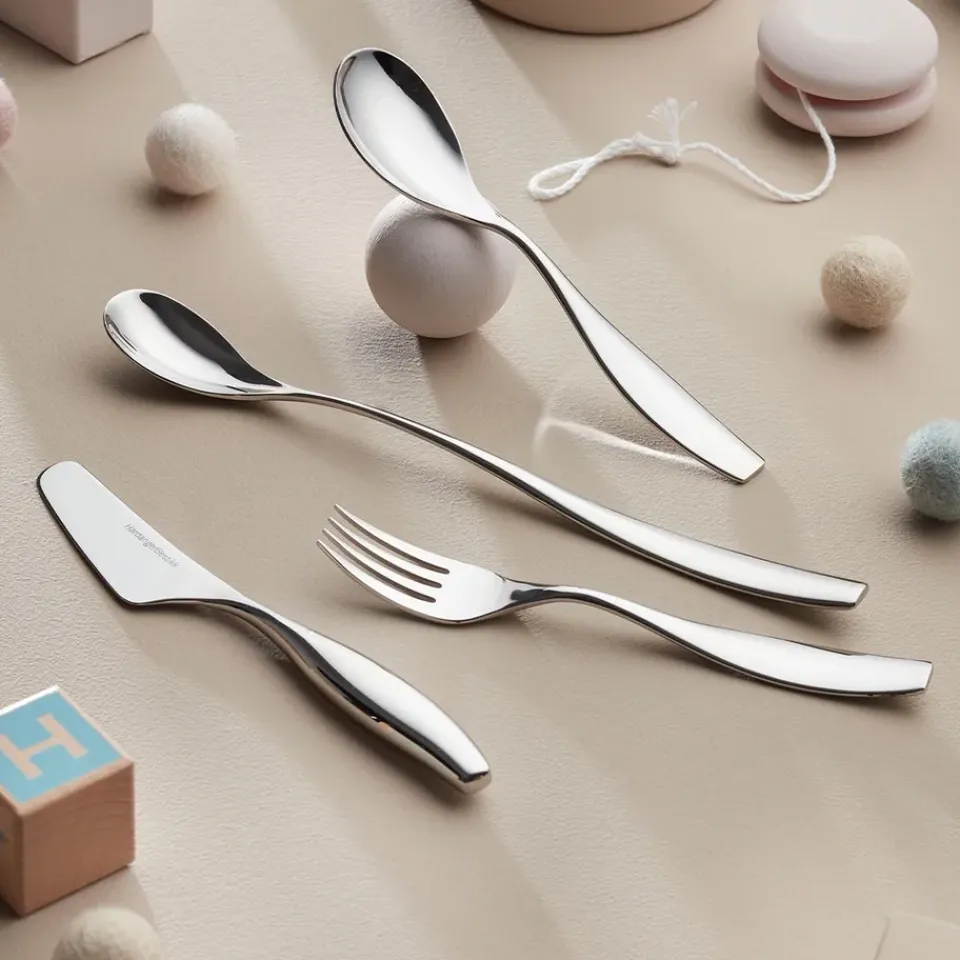 Hardanger Bestikk Julie children's cutlery 4 pieces, Stainless steel Silver-coloured Outlet