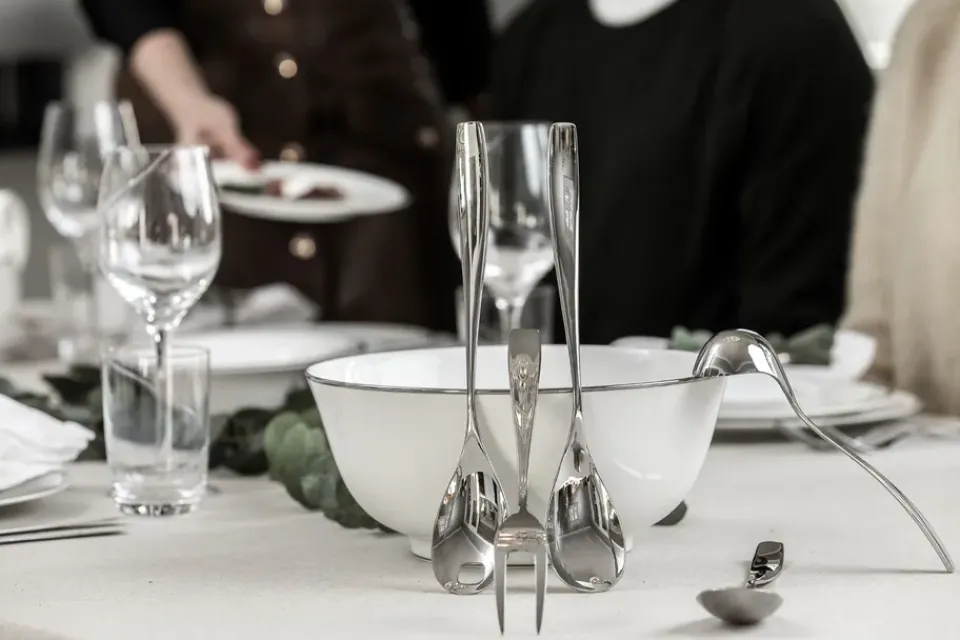 Hardanger Bestikk Julie serving set 5 pieces, Stainless steel Silver-coloured Online