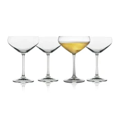 Lyngby Glas Juvel champagne glass coupe 34 cl 4-pack, Crystal Transparent New