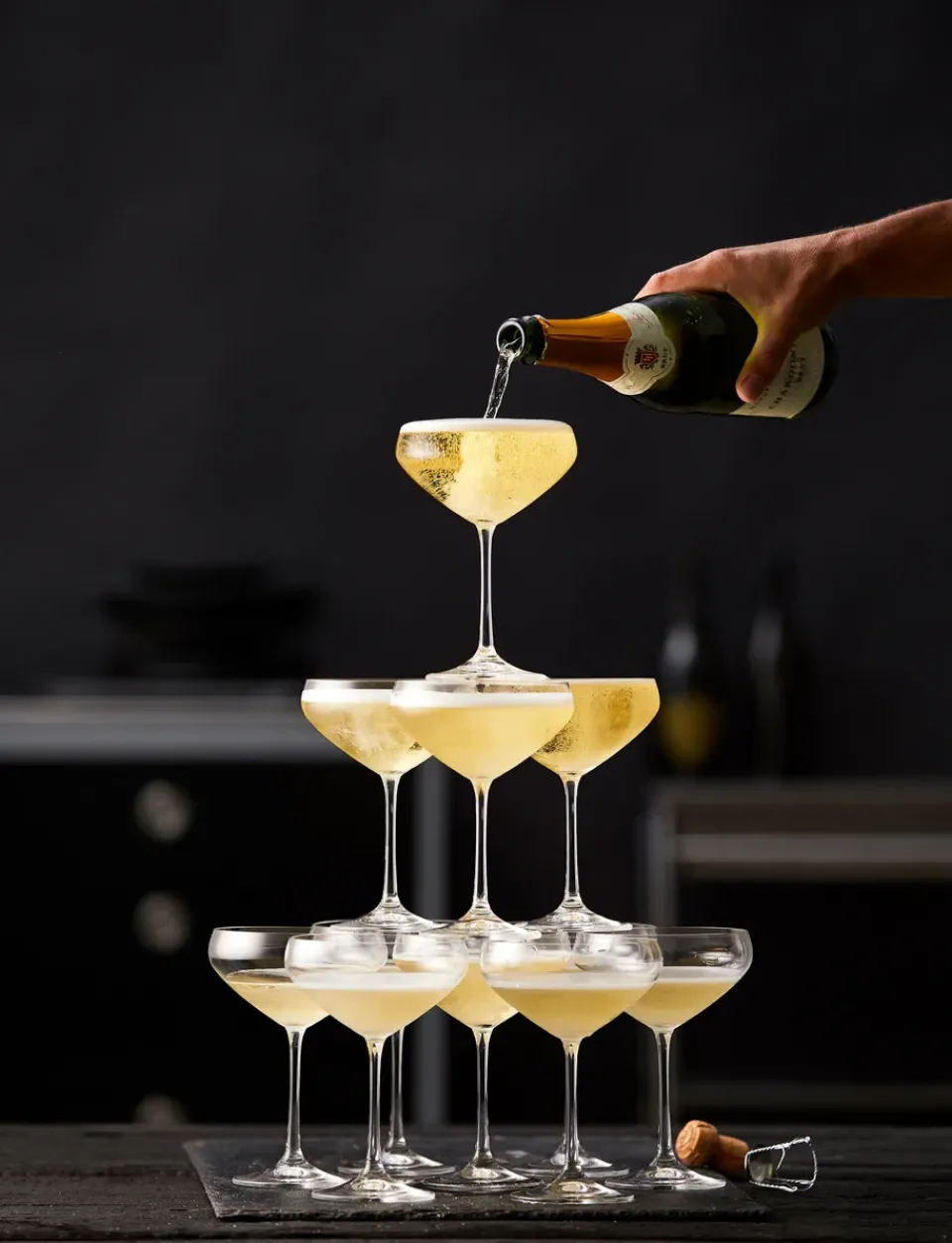 Lyngby Glas Juvel champagne glass coupe 34 cl 4-pack, Crystal Transparent New