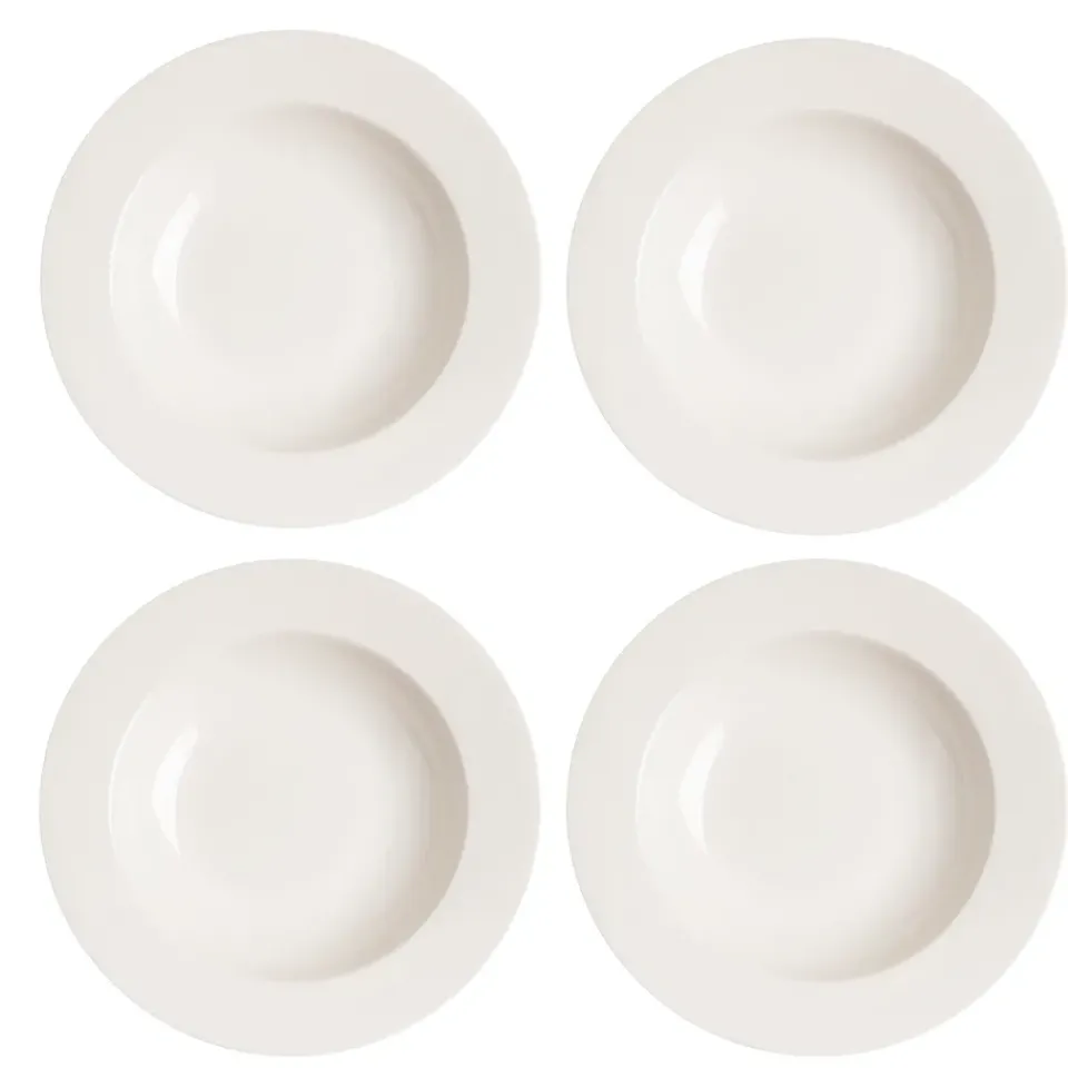 Scandi Living Kalk deep plate 23 cm 4-pack, White Hot