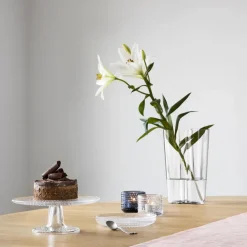 Iittala Kastehelm cake stand small, clear Transparent Outlet