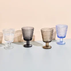 Iittala Kastehelmi drinking glass with stem 26 cl 2-pack, Aqua Blue Outlet