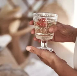 Iittala Kastehelmi water glass on base 26 cl 4-pack, clear Transparent Discount