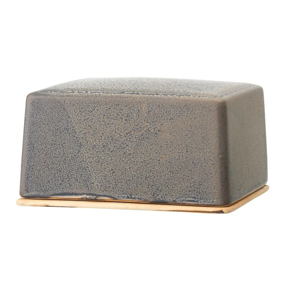 Bloomingville Kendra butter dish stone, Grey Clearance
